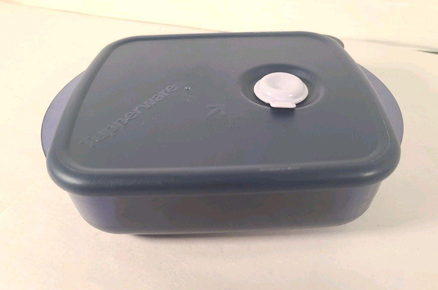 Tupperware 3385A-3 2.5 Cup Blue Vented Storage Container & Lid
