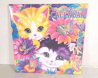 NEW Sealed Lisa Frank New 2019 Calendar 12 Month Wall Hanging Year