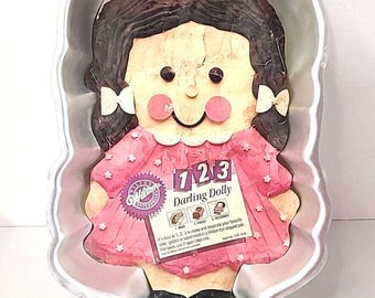 Vintage Wilton 123 Darling Dolly Cake Pan Complete No.9436 Doll Cake