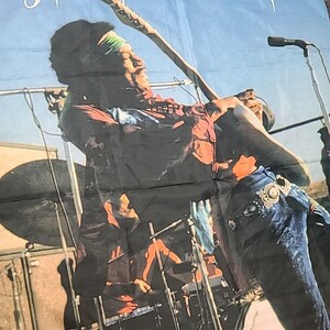 RARE Vintage Authentic Made In Italy Jimi Hendrix 42x30 Polyester Poster Art image 7