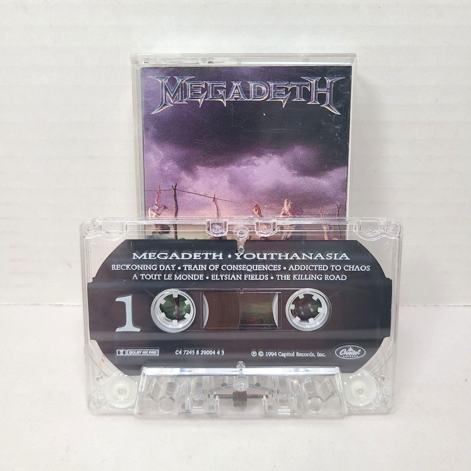 1994 Vintage Megadeth Youthanasia Cassette Tape 90s Thrash Metal