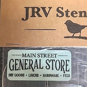 NEW JRV 15mil Reusable &quot;General Store&quot; Sign Stencil 17x8 Jami Ray Vintage