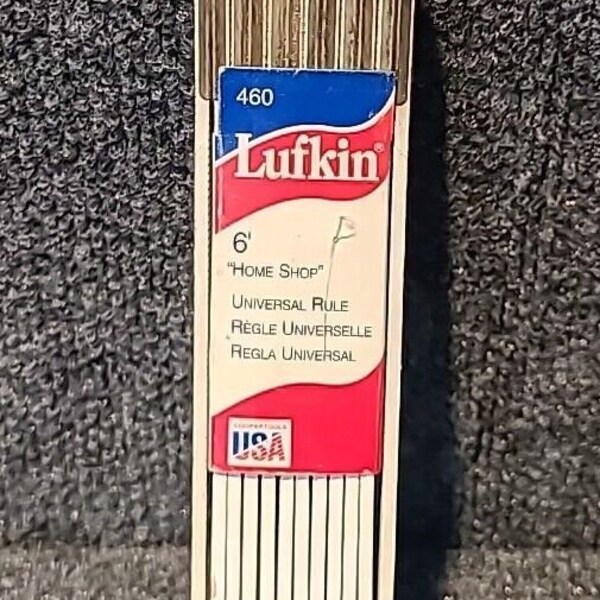 Vintage LUFKIN Universal 460 White Wood 6' 72" Folding Rule