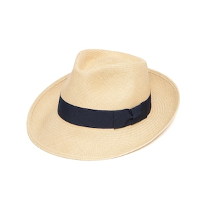 Joseph Trilby Fedora Genuine Panama Hat in Vanilla