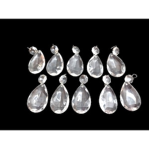 Set Of 10 Clear Crystal Chandelier Prisms Teardrop Pendant Hanging Decor
