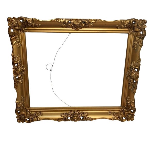 Xmasセールアンティークフォトフレームゴールドヴィンテージ Antique Gold Gilt Gesso Wood Picture Frame Ornate Floral Filigree