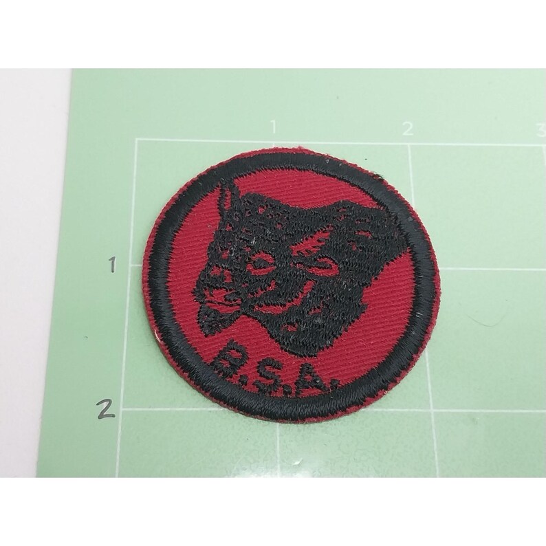 Red Bsa Lettering Boy Scouts BSA Vintage Patrol Patch Bison Bull Red Embroidered Round - Etsy