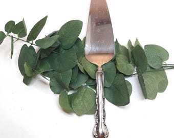 Reed & Barton Mirrorstele Stainless Steel Pie Server Ornate Handle
