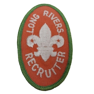 Long Rivers Werber Boy Scouts Of America Gestickter Aufnäher Oval Form