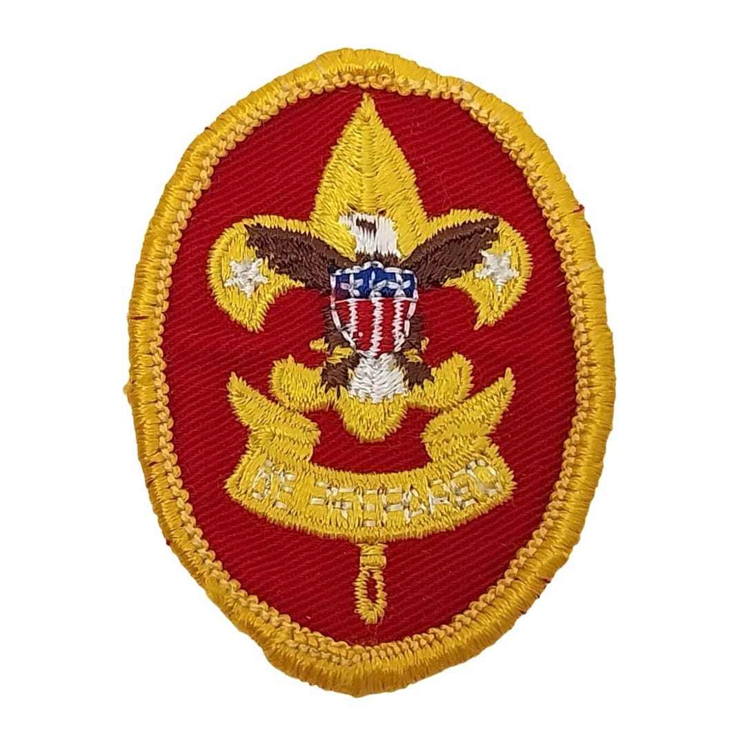Vintage Boy Scouts First Class Rank Patch Embroidered Red Yellow 50s ...