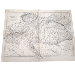 Vintage Maps of The Austrian Empire 1875 Edward Weller Reproduction Facsimile