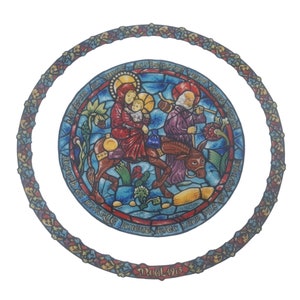 Noel Vitrail By D&#39;Arceau Limoges Collectible Plate with COA Number 1