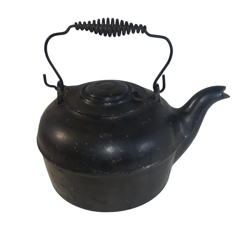 Cast Iron Kettle Antique Rusty Shabby Farmhouse Decor Only Etsy