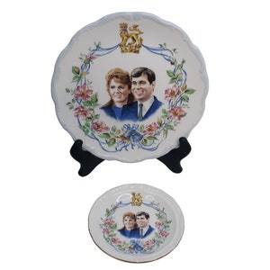 Prince Andrew Sarah Ferguson 1986 Royal Wedding England Commemorative Plate Set