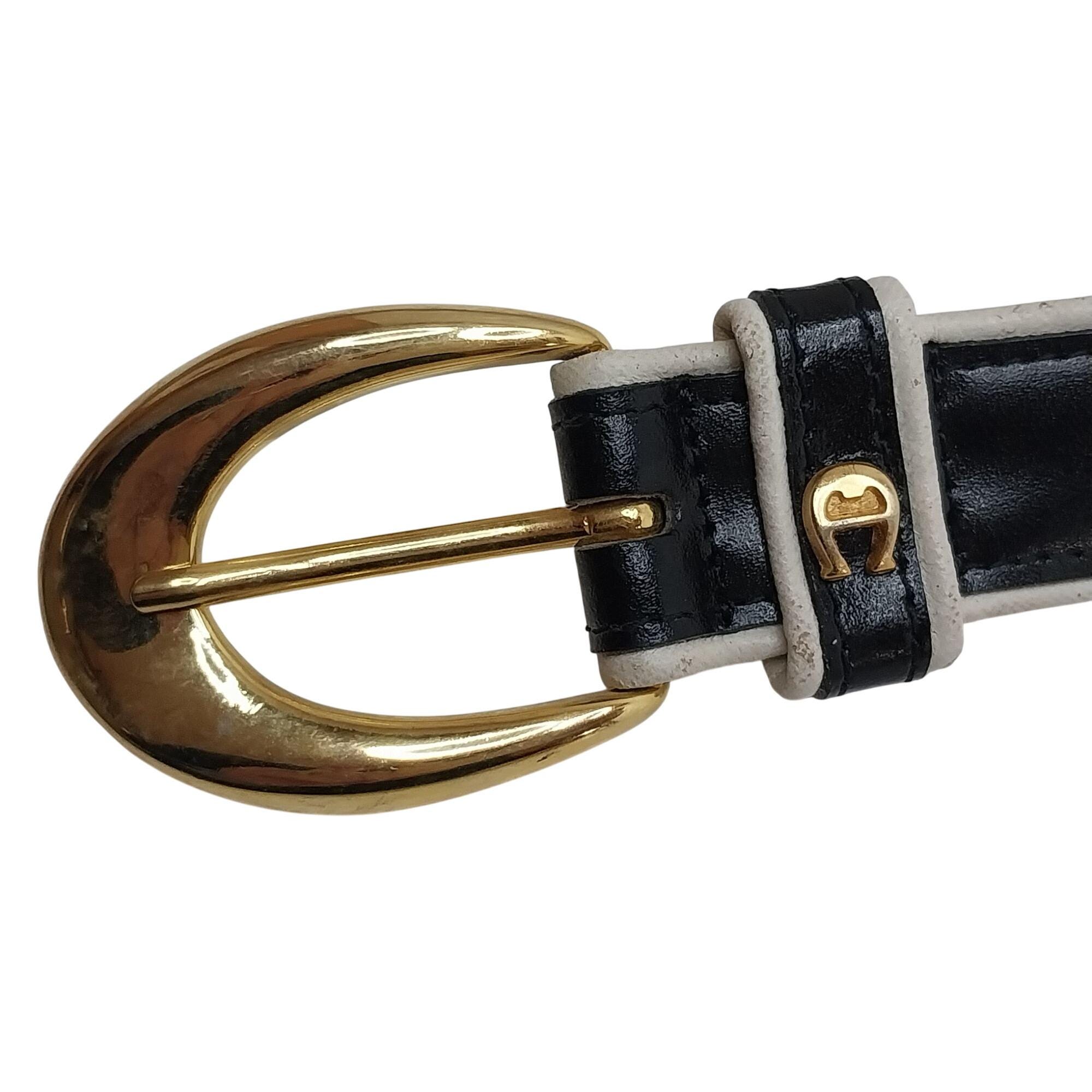 Etienne Aigner White Belt with Silver Buckle Reversible To Black Concitor Men main image 2