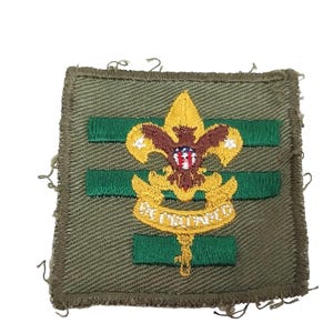 Boy Scouts BSA Vintage Senior Patrol Leader Patch Embroidered Uniform Olive Gauze