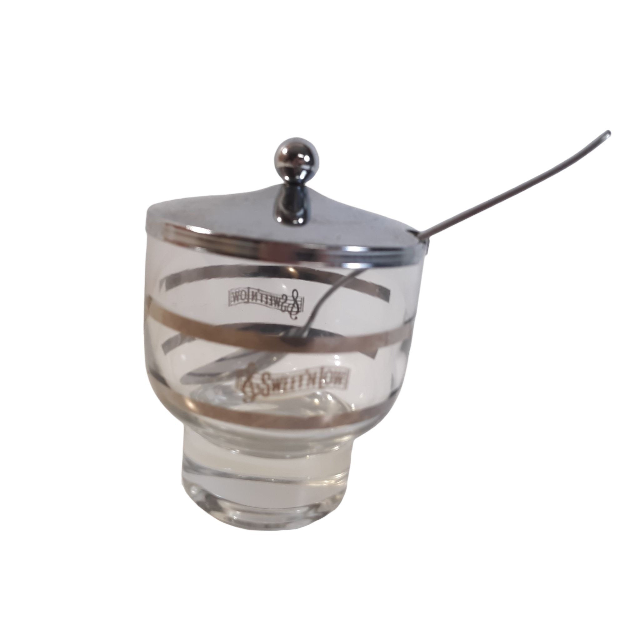 Sweet N' Low Glass Sugar Container With Spoon & Lid Etsy