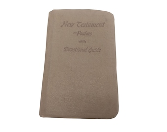 A Devotional Guide For Service Men Bible Vintage Leatherbound New Testament & Psalms Military