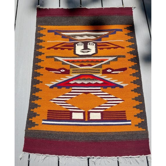 4連ヴィンテージエクアドルラグ AKIOS INDUSTRIES ヴィンテージ