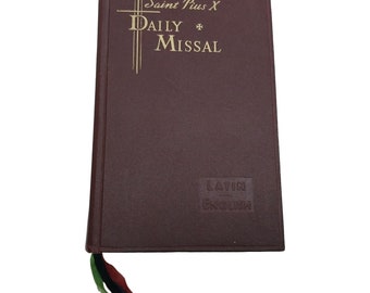 Vintage Saint Pius X Daily Missal 1961 PRE VATICAN ll