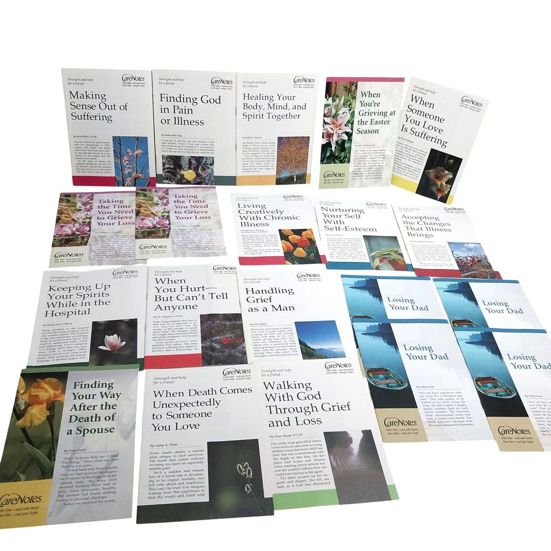 Carenotes Carenotes Pamphlets on Grief Healing Support for Loss Recovery Mental ...