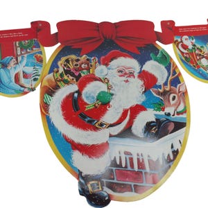 Vintage Night Before Christmas-slingerstijl gestanst verhaal panelen verbonden