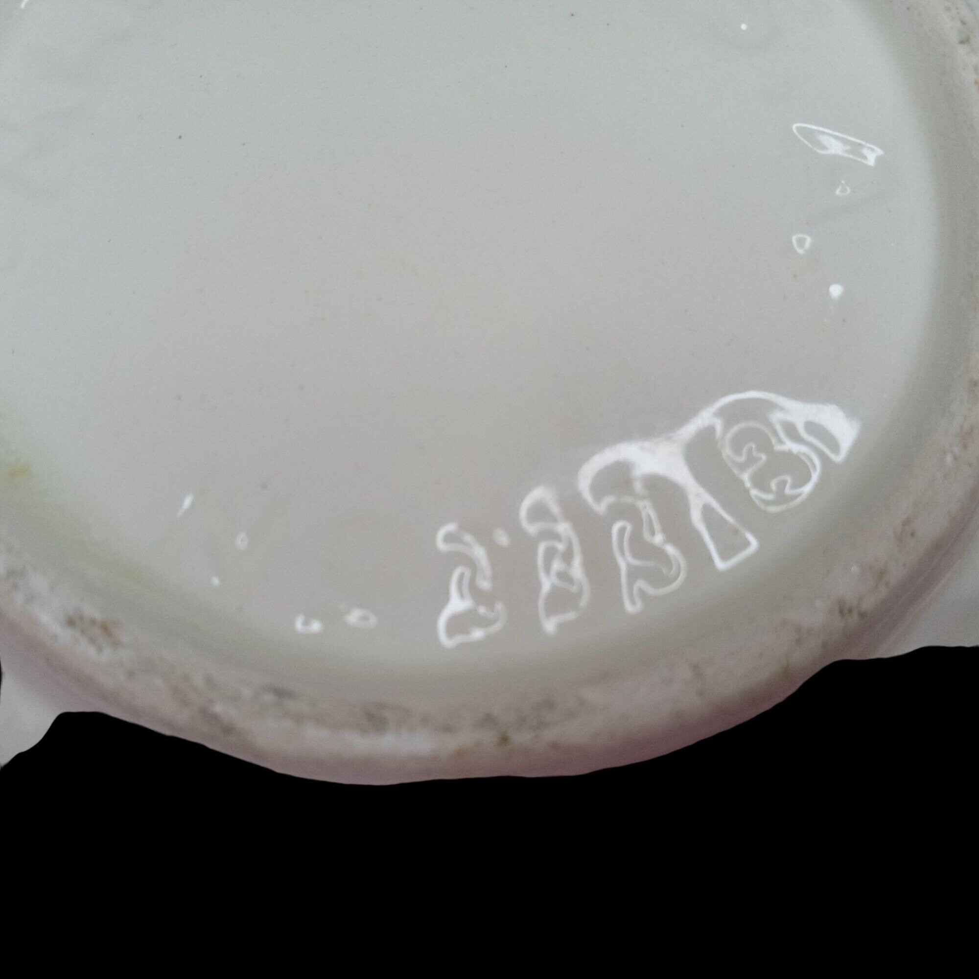 White Cabbage Patterned Serving Bowls