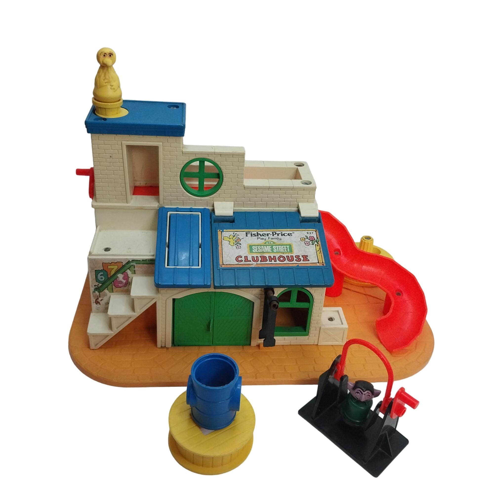Vintage Fisher-price Sesame Street Clubhouse Playset Big