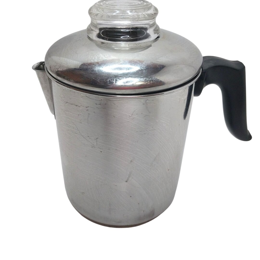 VTG Revere Ware Copper Bottom Double Ring Percolator Coffee Pot 8 Cup ...