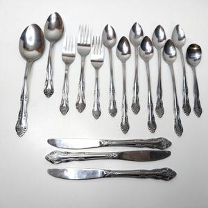 Rogers Co Floral Silverware Sets - Etsy