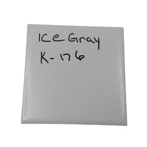 Vintage Daltile Kohler Ceramic Wall Tile Glossy Ice Gray # K 176 4 1/4 &quot; Grey