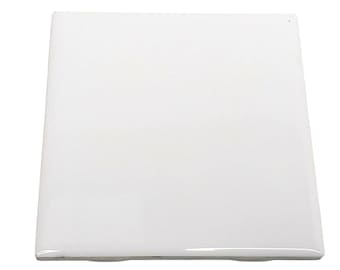 Vintage Daltile Arctic White Ceramic Wall Tile 4.25&quot; Square Glossy Finish K 190