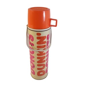 Dunkin Donuts Insulated Thermos Stainless Steel 32 oz Hot Cold Travel Mug  Flask