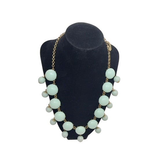 Mint Green Bubble Statement Necklace Adjustable G… - image 1