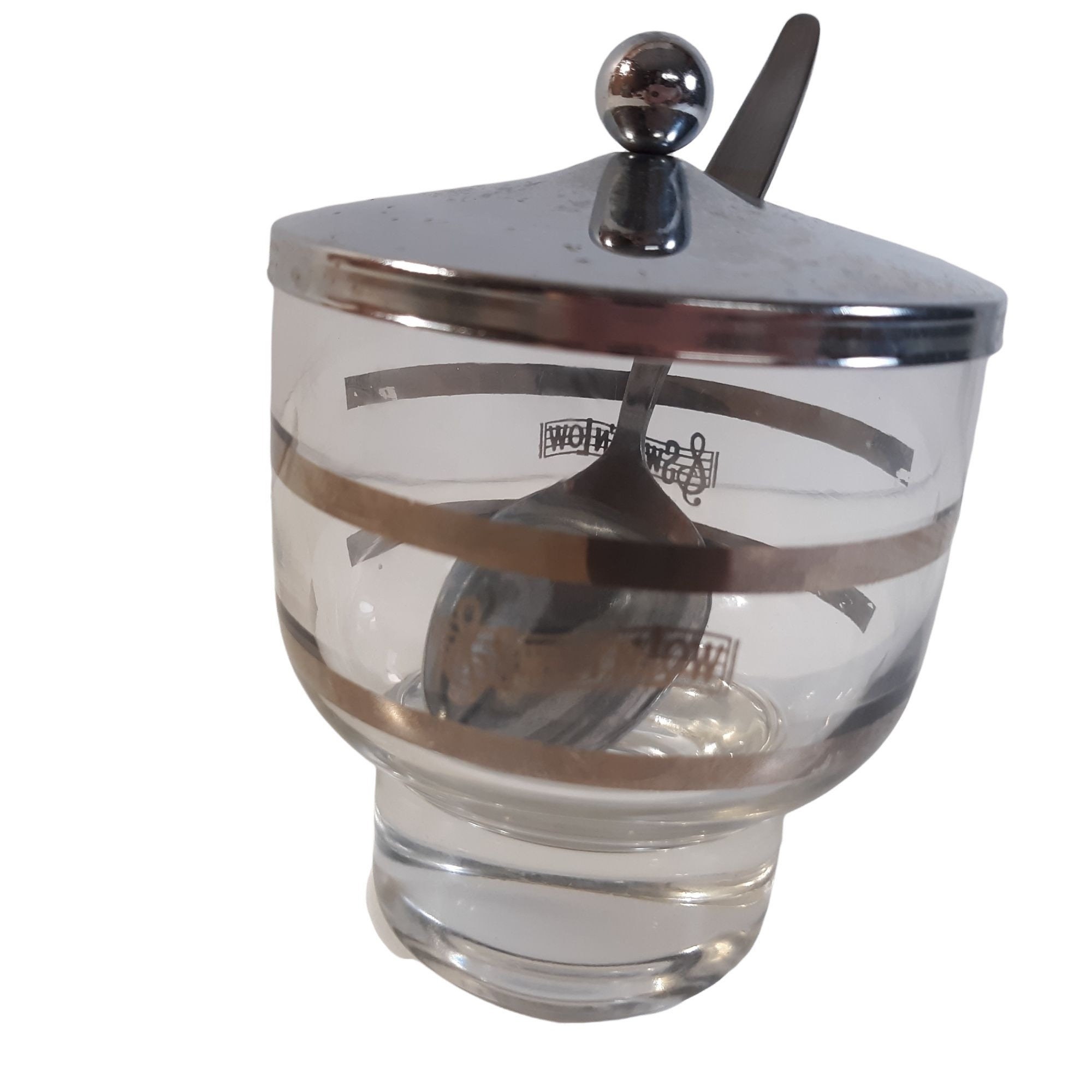 Sweet N' Low Glass Sugar Container With Spoon & Lid Etsy