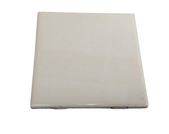 Daltile Kohler Square Bullnose Ceramic Wall Tile Glossy Almond # K 165 4.25"