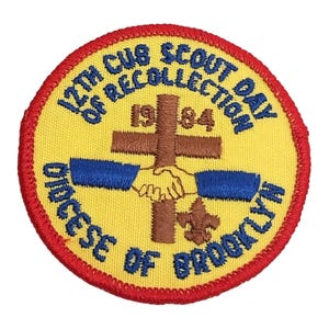 Boy Scouts BSA Vintage Patch 1984 Diocese Of Brooklyn 12th Cub Scout Day