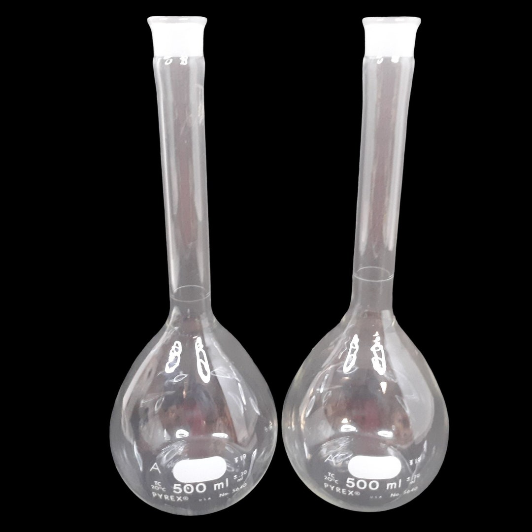 Pyrex 500 ML Flat Bottom Flasks No. 5640 Set of 2 - Etsy