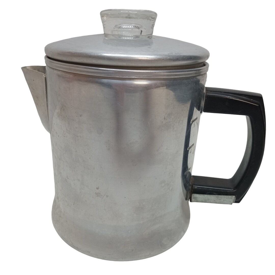 Premier Quality Aluminum 5 Cup Coffee Pot Percolator Camping Prepper