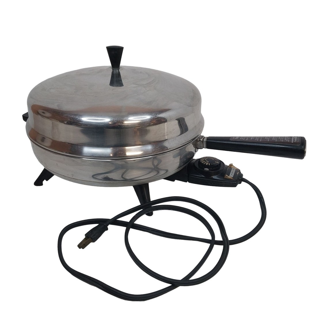 Vintage Farberware Electric Skillet Griddle 310 A 12 Fry Pan TESTED