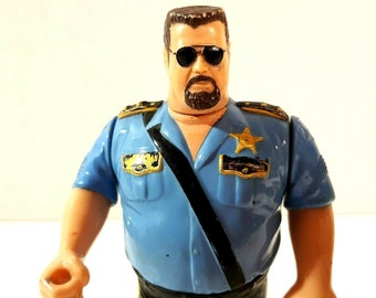 WWF WWE Hasbro CUSTOM Big boss man 2 night stick accessory Wrestling Figures. 