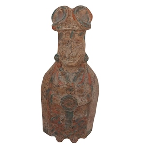 Vintage Terracotta Mayan Revival Mexican Mother Figure Sculpture Statue 15&quot;