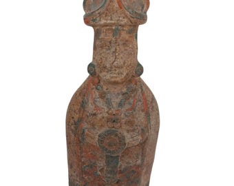 Vintage Terracotta Mayan Revival Mexican Mother Figure Sculpture Statue 15&quot;