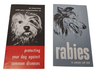 Vintage Pittman Moore Company Brochures Dogs & Rabies 1960s Allied Laboratories