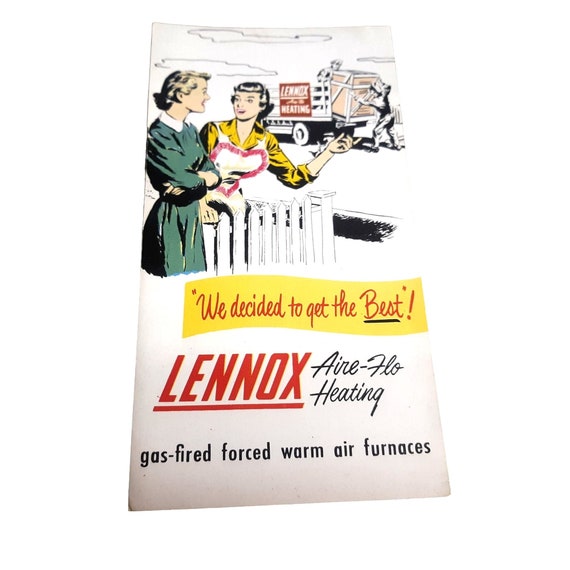 Vintage Lennox Print Paper Advertisement Flyer 1950s Aire Flo - Etsy