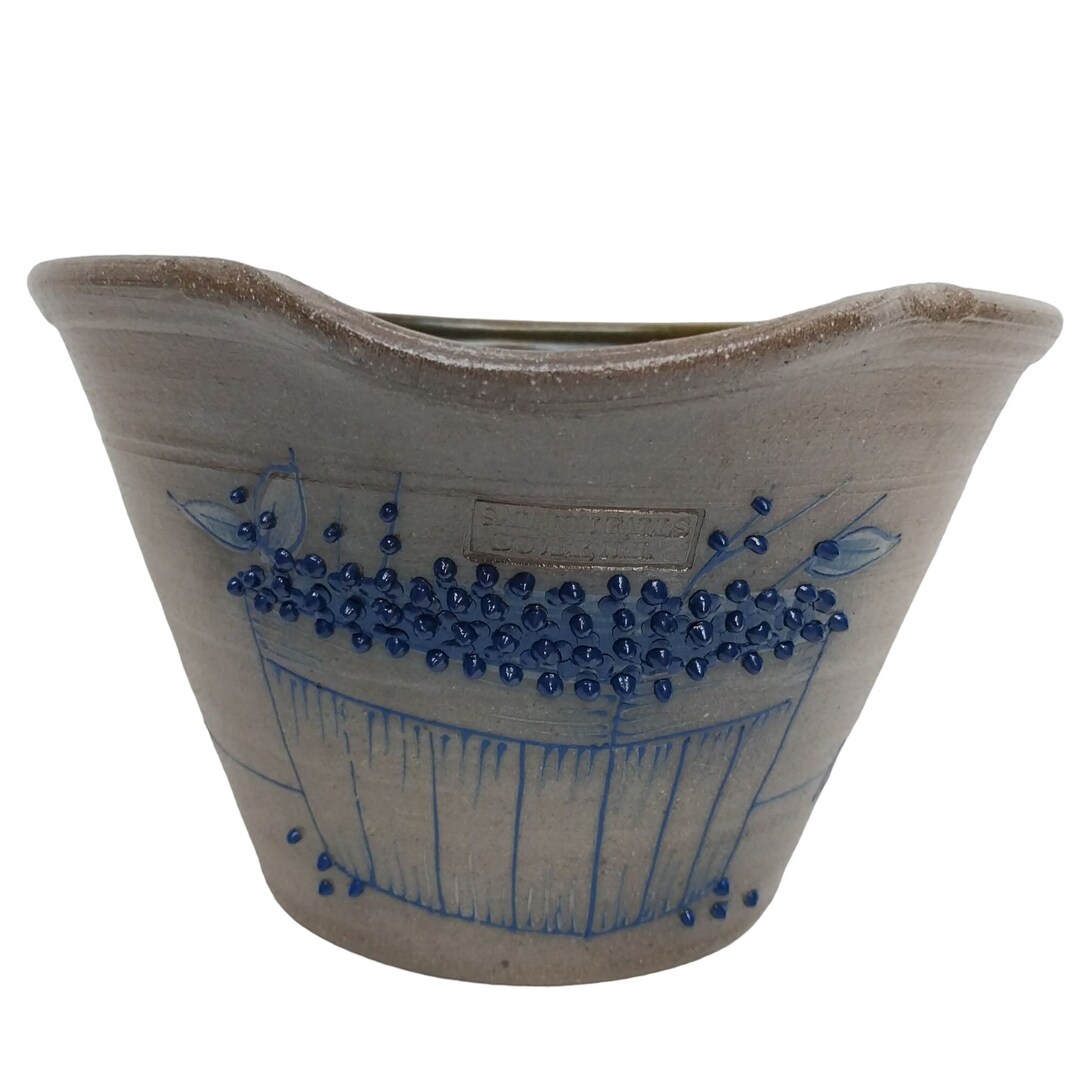 Salmon Falls Stoneware Large Mixing Bowl With Spout 9.5 Etsy