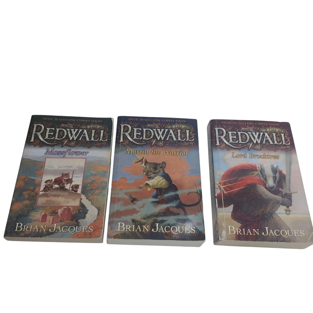 Redwall Set Redwall Book Set of 3 Brian Jacques Paperbacks Mossflower Martin the ...