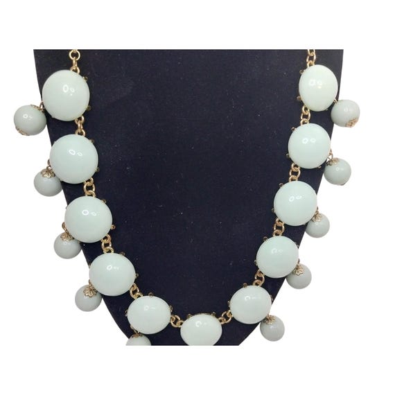 Mint Green Bubble Statement Necklace Adjustable G… - image 2