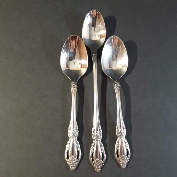 Oneida Raphael Distinction Deluxe Stainless Flatware Spoons Set of 3 HH