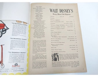 1958年 MICKEY MAGAZINE ドナルド　インディアン Walt Disney's Mickey Mouse Club Magazine Volume #1 Issue #4 Fall